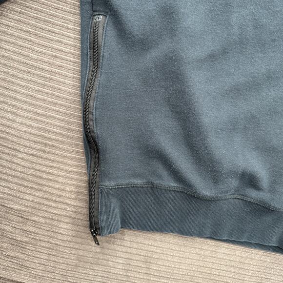 Adidas Sweatshirt Mens Small Crewneck Zip Hem Pullover Trefoil Graphic Athletic - Picture 3 of 10